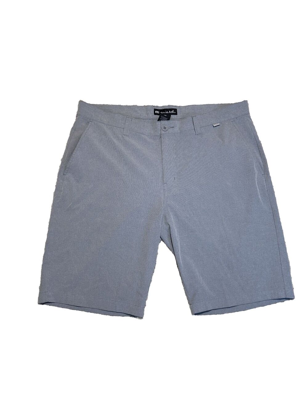 TravisMathew Golf Shorts Mens 38 Gray Stretch Quick Dry Performance Chino